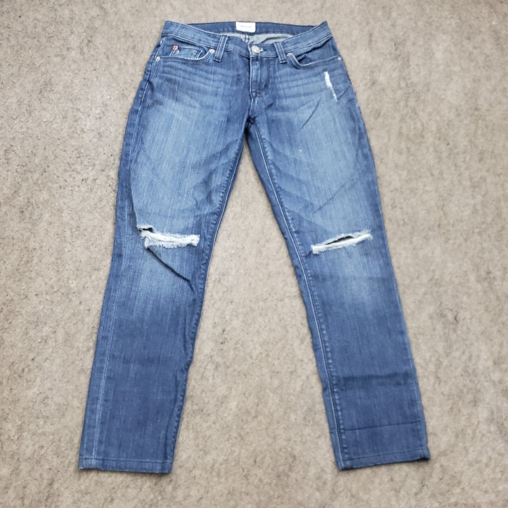 Hudson Jeans Womens 25 Skinny Blue Jeggings Denim Distressed Casual Ladies 26x25